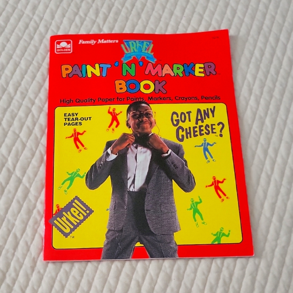 Family Matters Paint 'N' Marker Book Steve Urkel Vintage 1992